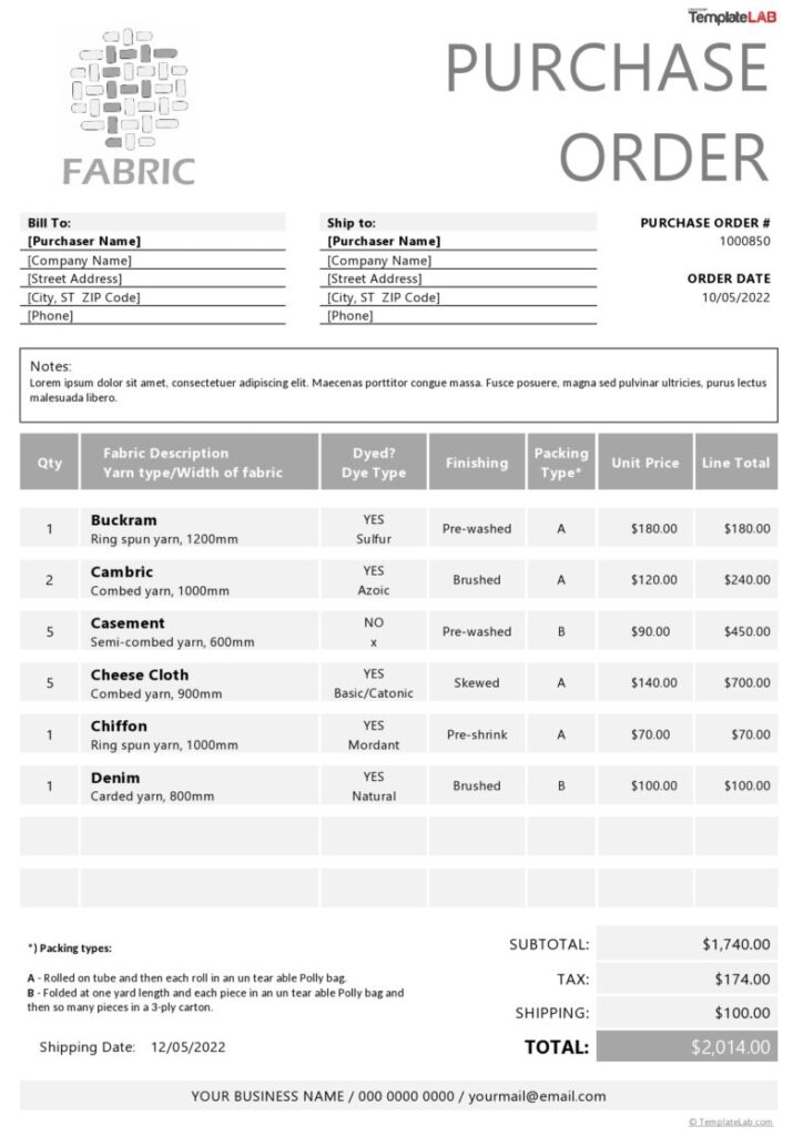 18 Free Purchase Order Templates In Word Excel Pdf Download Free Business Legal Templates 1767